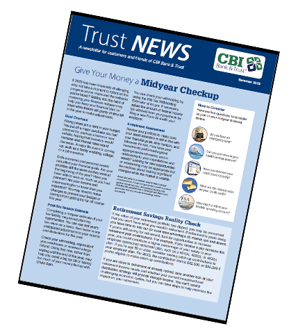 Image of CBI Summer Trust newsletter