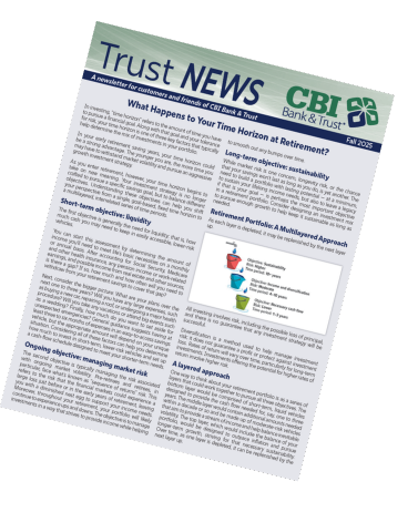 Image of CBI Bank & Trust Fall 2025 Trust newsletter